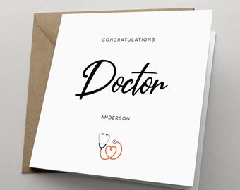 Personalised Congratulations Doctor Card, New Job Doctor Card, Graduation Doctor Card, Qualified Doctor, Dr Graduation Card COJO06