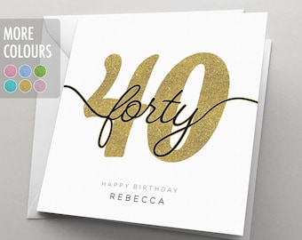 Tarjeta de 40 cumpleaños para mujeres y hombres