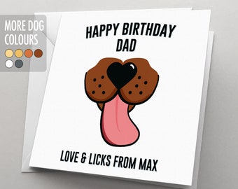 Personalised Birthday Card for Dog Mum, Dog Dad, From the Dog, Dog Lover Card, Furbaby, Card from Fur Baby, HBNO31