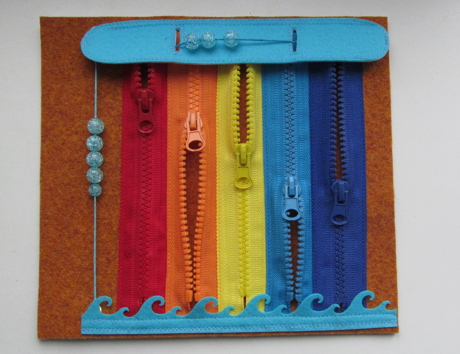 Quiet book page quiet book zipper page fine motor skills Etsy