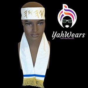 Handmade Hebrew Israelite Headband, Men gift, Religious Attire, Menorah Headpiece, Holy convocation, Tribe of Judah, Kodesh garment,