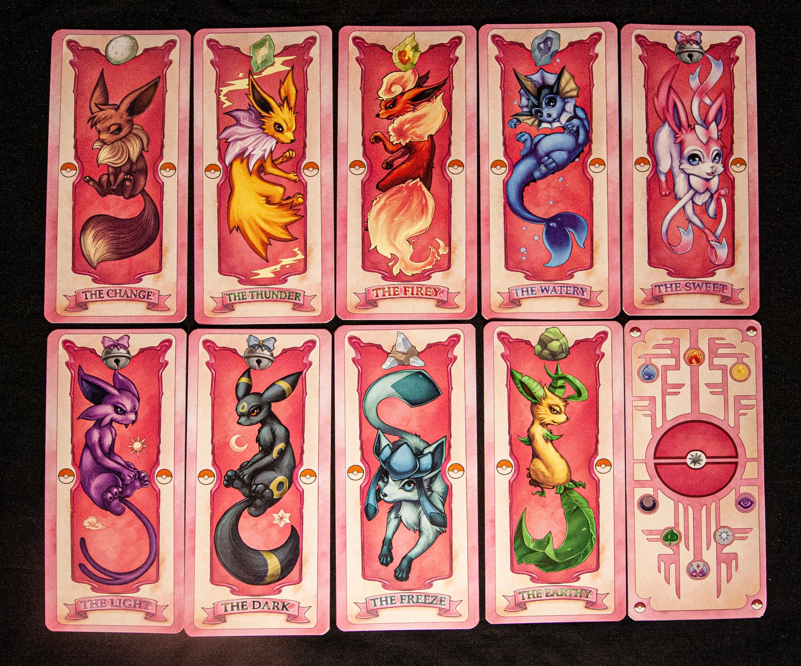 Sakura Eevee Eeveelution Cards Card Captor Clow Cards Etsy