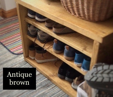 Extra Deep 30cm Depth Shoe Rack Solid 3 4 Tier Wooden Shoe Rack Rustic Shoe Storage Hallway Decor Rustic Furniture. Etsy Australia