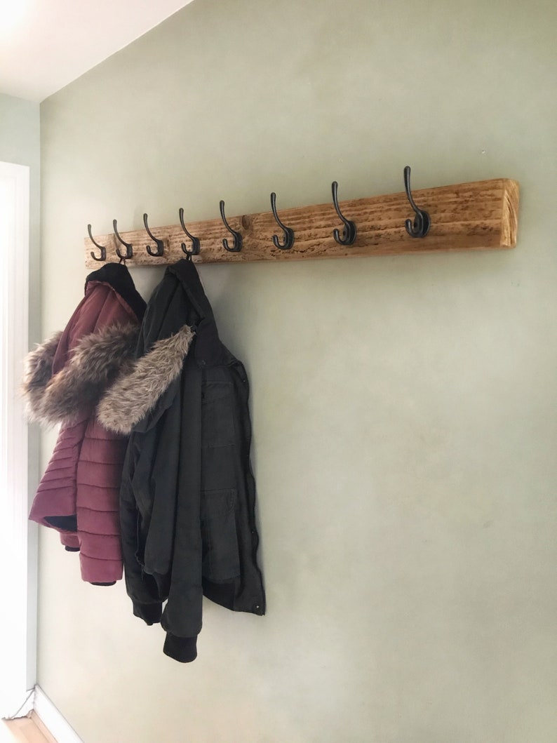 Wooden Coat Hanger Rustic Coat Rack Chunky Coat Hanging Etsy UK