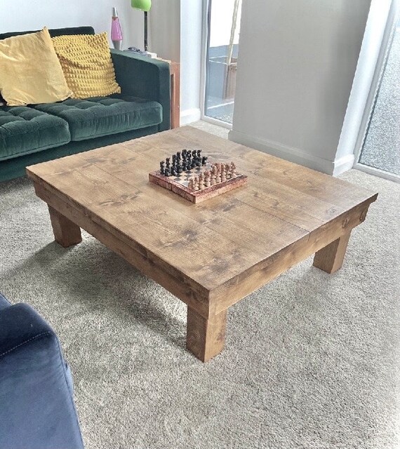 Extra Large Coffee Table Chunky Wooden Table Rustic Coffee Table