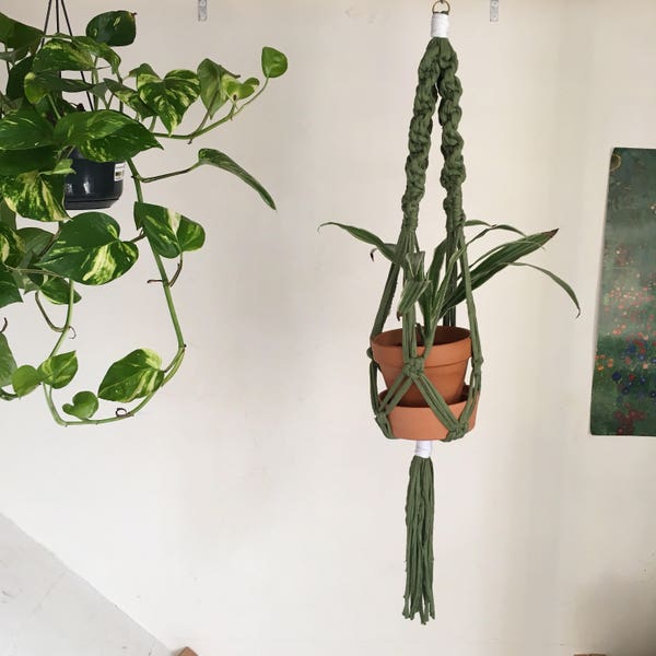 Sage Green Macrame Plant Hanger