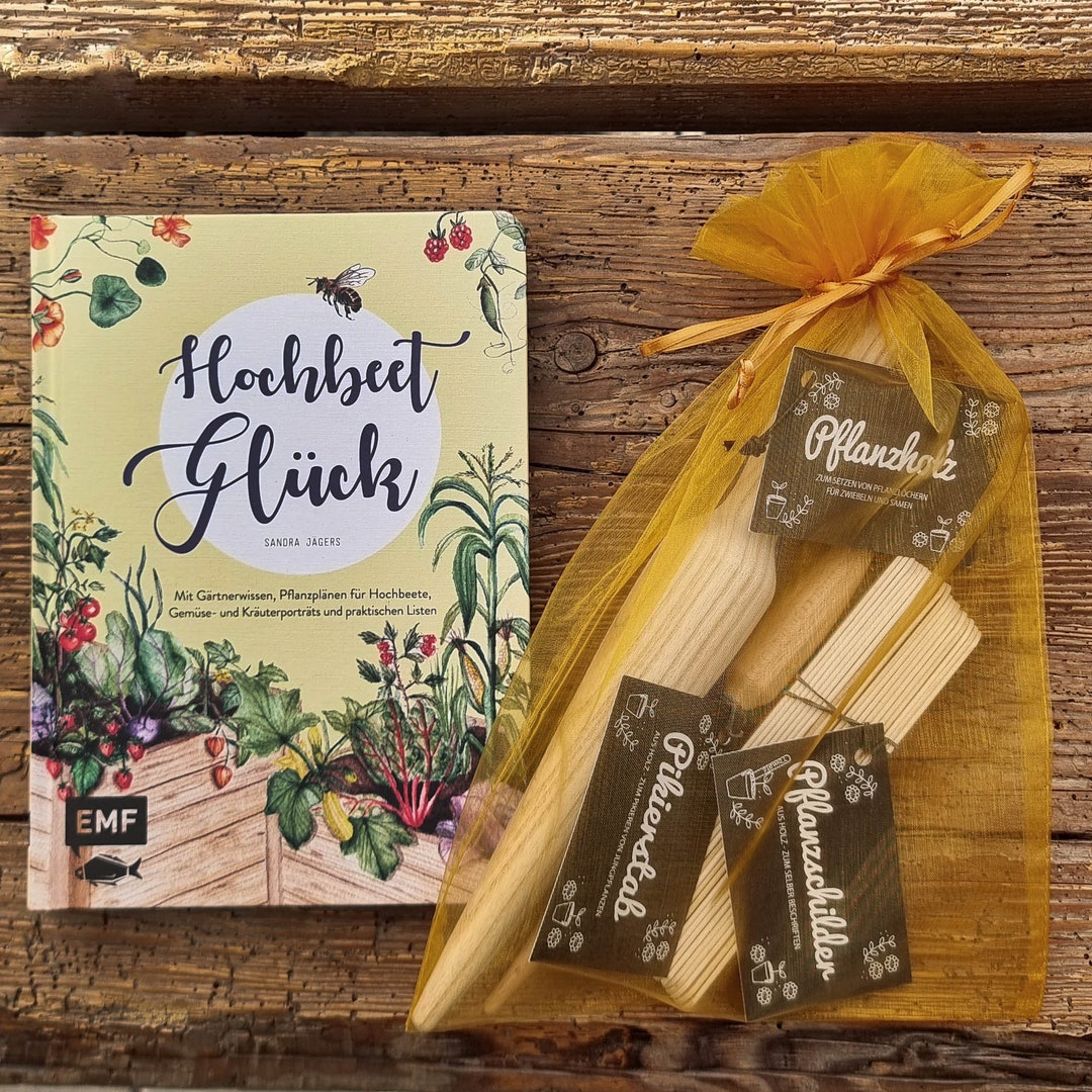 Gartenbuch Hochbeetglück GärtnerSet und Pflanzschilder im Set Etsy.de