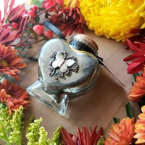 Hexenschwarzsalz | Ritualsalz | Rabe Charme | Dekorative Glasflasche | Totes Meer Salz | Schutz | Hexen Apothekerflasche
