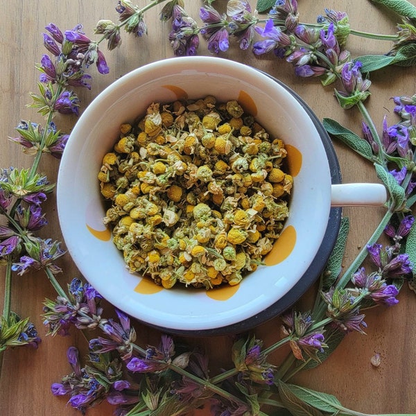 Dried Chamomile Flowers | Flower tea | Witchcraft herbs | herbal tea | Magic supplies | Witches Apothecary