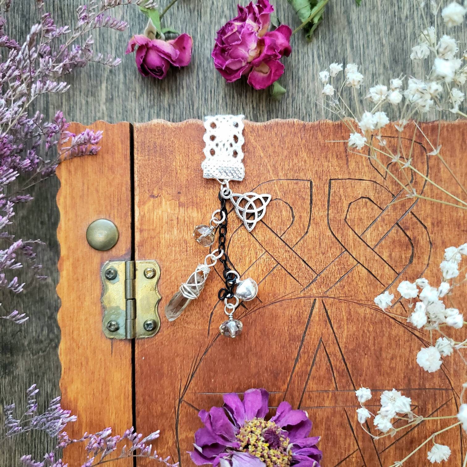 Grimoire Dragon Bookmark Book of Shadows Bookmark Etsy