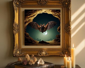 Bat Familiar Altar Image | Printable art | Samhain digital paper | Wicca Wiccan | Grimoire art | Book of shadows art | Scrapbooking