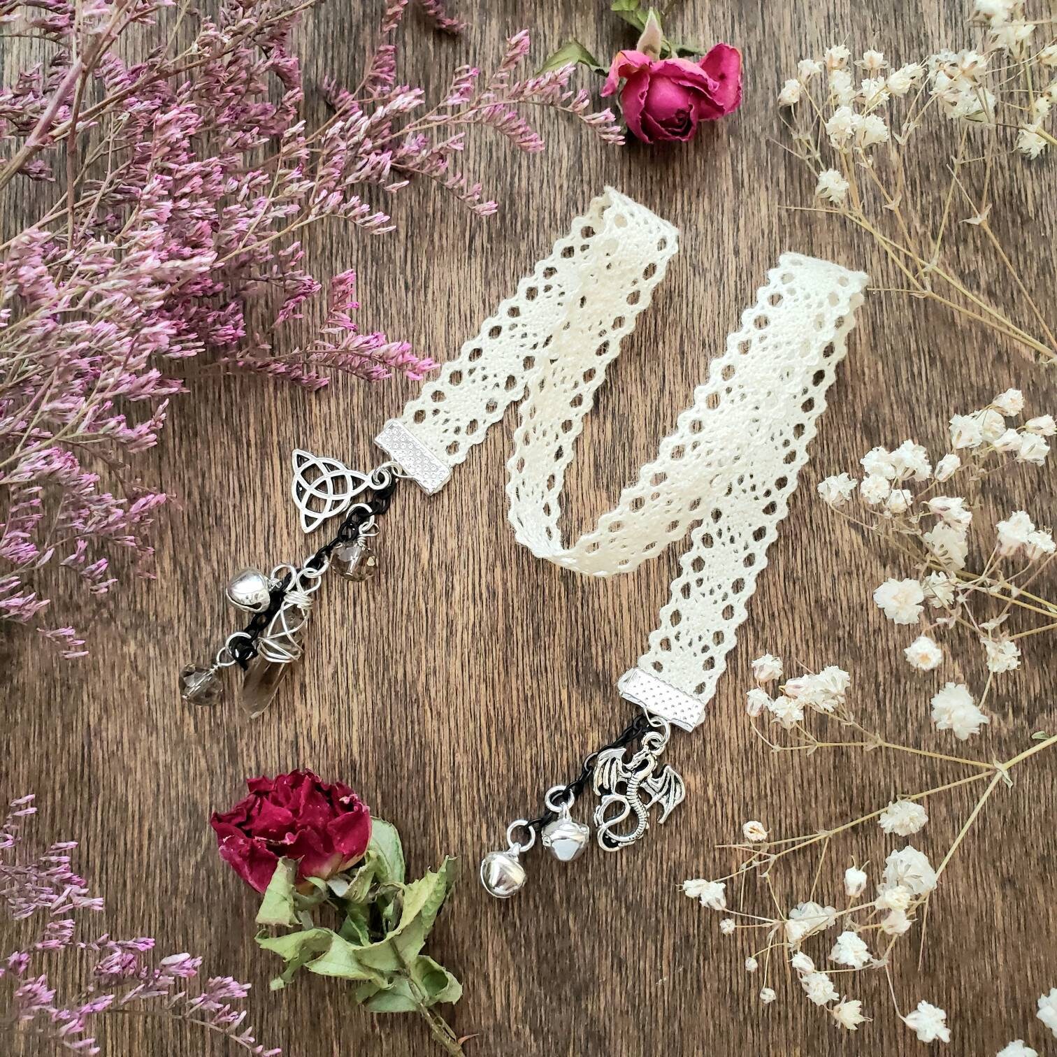 Grimoire Dragon Bookmark Book of Shadows Bookmark Etsy