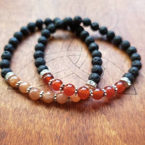 Sacral Chakra bracelet aromatherapy diffuser lava beads image 6