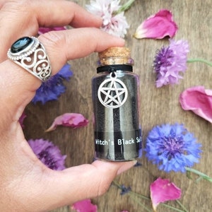 Black Salt | Ritual Salt | Witch Salt | Dead Sea Salt | Protection | Witches Apothecary Bottle