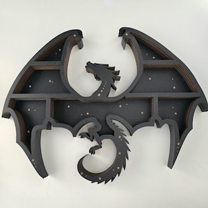 Wood Flying Dragon Shelf | Crystal Shelf | oddities display | crystal storage | crystal shelves |