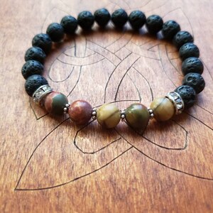 Sacral Chakra bracelet aromatherapy diffuser lava beads image 4