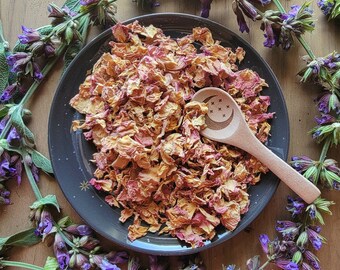 Dried Demask Rose Petals | Rosa damascena | Flower tea | Witchcraft herbs | herbal tea | Magic supplies | Witches Apothecary