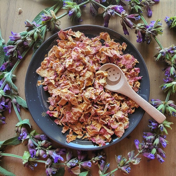 Dried Demask Rose Petals | Rosa damascena | Flower tea | Witchcraft herbs | herbal tea | Magic supplies | Witches Apothecary