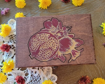 Persephone Mystery box | Stained Pomegranate box | witchy mystery box | Witchcraft kit | Gift for Witch | Surprise box
