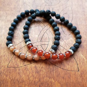 Sacral Chakra bracelet aromatherapy diffuser lava beads image 7