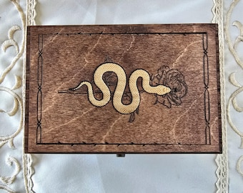 Lilith Mystery Box | Stained snake and rose box | witchy mystery box | Witchcraft kit | Gift for Witch | Surprise box