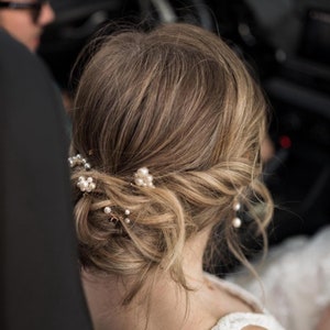 Pearl hair pins wedding pearl hair pins Bridal hair pins pearl bridal headpiece wedding pearl Bridal hair piece pearl bridesmaids hair piece