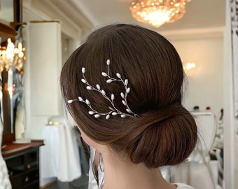 Bridal hair piece pearl wedding hair accessory pearl Bridal hair pins pearl bridal head piece pearl bridal hair accessory pearl headpiece