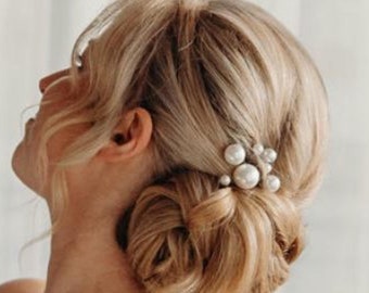 Pearl Bridal Hair Pins: Wedding Head Piece, Set of 6