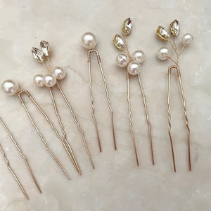 Pearl Bridal Hair Pins: Wedding Hair Piece, Set of 6