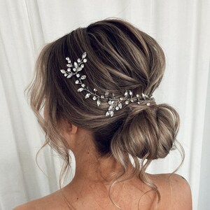 Vintage Kristall Braut Haarranke: Rosegold Hochzeit Haarschmuck