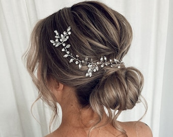 Bridal hair piece crystal Bridal hair vine rose gold crystal Bridal hair accessories gold Wedding hair piece rose gold Wedding hair vine