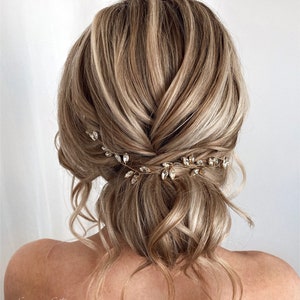 Braut-Haarschmuck, Kristall, Braut-Haarranke, Roségold, Kristall, Braut-Haarschmuck, Gold, Hochzeits-Haarschmuck, Roségold, Hochzeits-Haarranke Bild 1