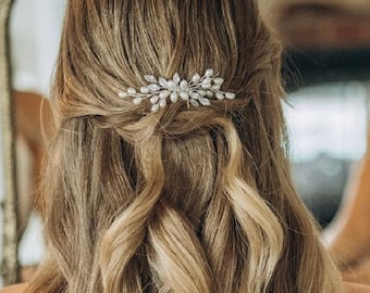 Pettine per capelli da sposa con perle: accessorio per capelli da sposa, oro o argento