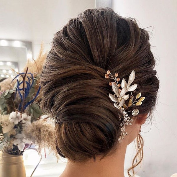 Bridal hair piece Bridal hair comb Rose Gold Bridal headpiece Bridal hair comb Wedding hair comb Wedding hair piece Bridal hair pin