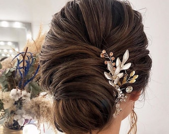 Hochzeit Haarteil Braut Haarteil Braut Haarkamm Hochzeit Haarkamm Hochzeit Kamm Rose Gold Strass Kamm Braut Kopfschmuck