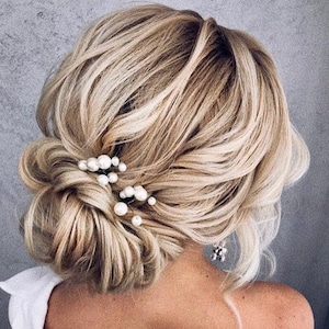 Pearl hair pins wedding pearl hair pins Bridal hair pins pearl bridal headpiece wedding pearl Bridal hair piece pearl bridesmaids hair piece