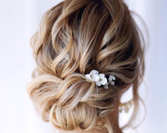 Bridal hair pins flower hair pins floral hair comb bridal hair pins set floral wedding hair piece bridal hair comb Flower bridal hair piece