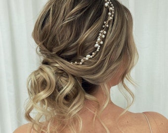 Bridal hair piece pearl bridal hair vine pearl Bridal headpiece pearl Wedding headpiece pearl Bridal hair accessories pearl hair piece