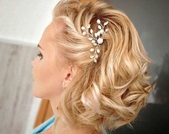 Bridal hair pins Wedding hair pins silver bridal crystal hair pins Crystal wedding hair accessories Bridal hair pins silver wedding headpiec