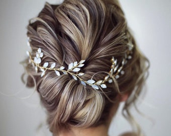 Bridal Hairpiece Grecian Bridal Hair Bridal Boho Hair Bridal Hair Comb Brass Bridal Hairpiece Bridal Hair Vine Bridal Olive Branch