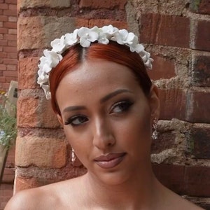 Vintage Blumen Braut Haarband: Hochzeit Perlen Haarteil