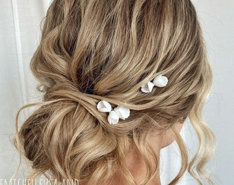Blumen Hochzeit Haarnadeln: Boho Braut Haarschmuck