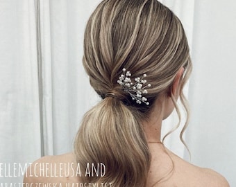 Accesorio para el cabello de boda, aliento de bebé, pieza de cabello nupcial, aliento de bebé, pieza de cabello nupcial, accesorio de cabello nupcial perla, pieza de cabello de aliento de bebé