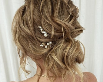 Pearl Bridal Hair Pins: Wedding Hair Piece, Set of 6