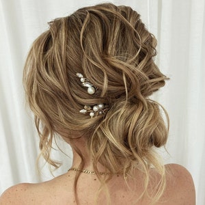 Pearl Bridal Hair Pins: Wedding Hair Piece, Set of 6