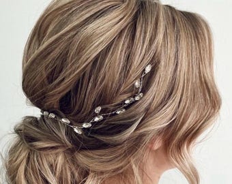 Kristall Braut Haarranke: Rosegold Hochzeit Kopfschmuck, Boho Abschlussball