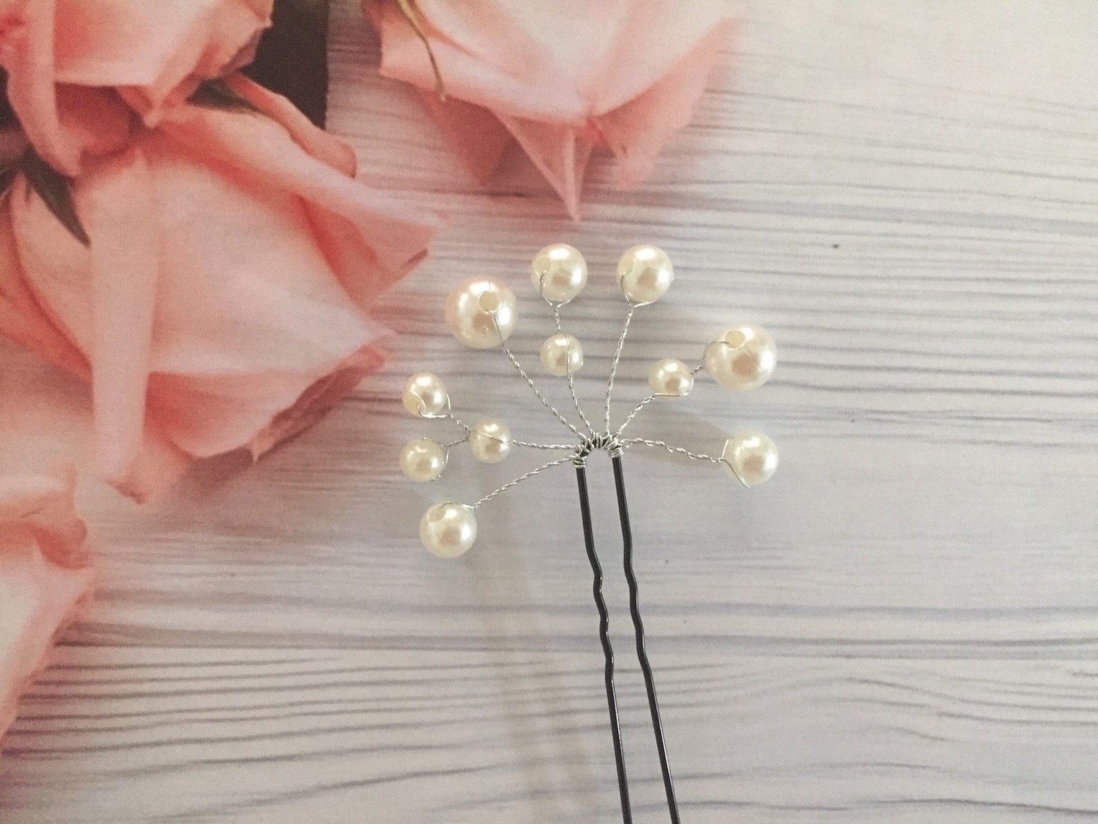 Bridal Hair Pins Pearl Wedding Hair Pins Pearl Hair Piece Etsy