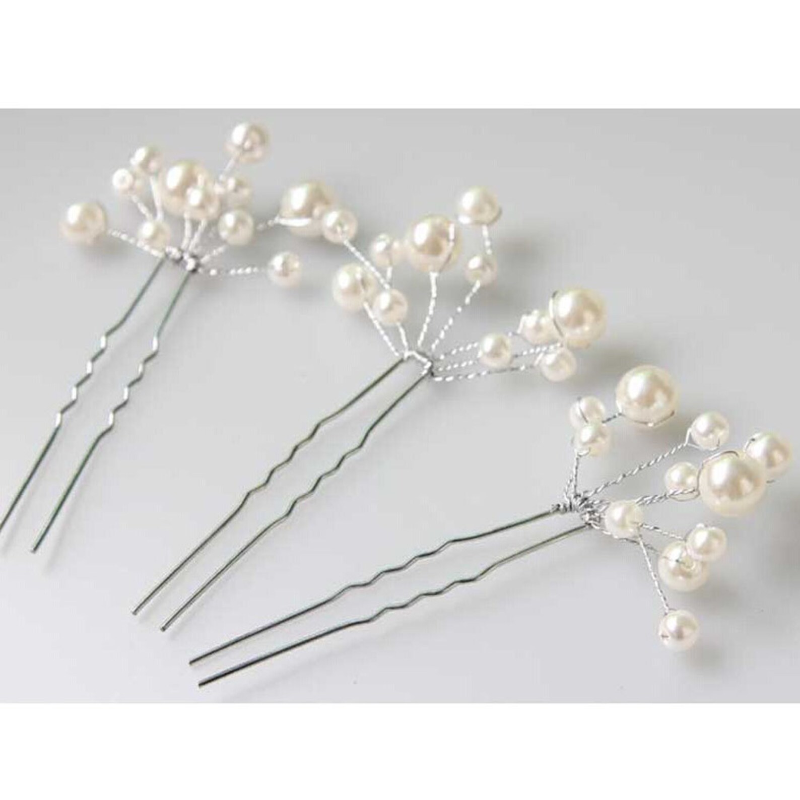 Bridal Hair Pins Pearl Wedding Hair Pins Pearl Hair Piece Etsy