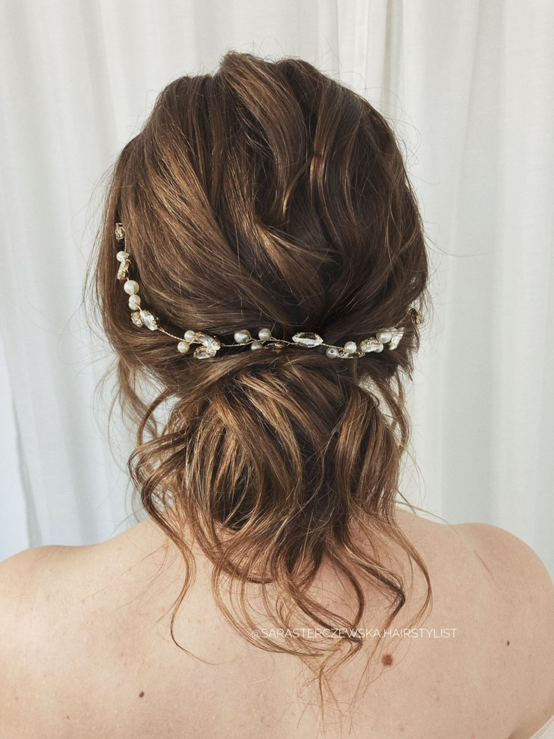 Bridal Hair Piece Crystal Bridal Hair Vine Gold Crystal Bridal Hair