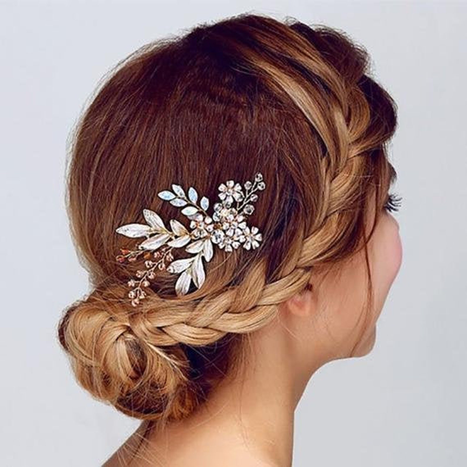 Bridal Hair Piece Rose Gold Bridal Hair Comb Wedding Hair Comb Etsy